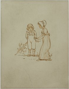 小さな男の子と女の子 作： Kate Greenaway