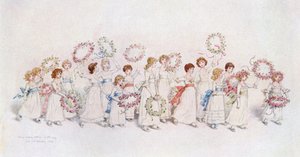 ケイト・グリーナウェイの「Many happy returns of the day」。 作： Kate Greenaway