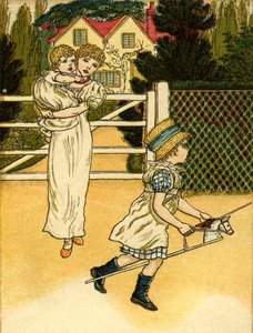 コックホースのイラストに乗る 作： Kate Greenaway