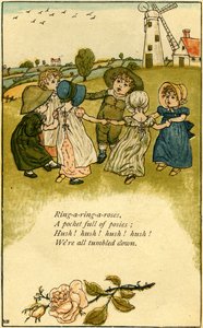 ケイト・グリーナウェイ著「Ring-a-ring-a-roses 作： Kate Greenaway