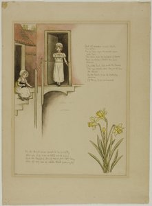 マリーゴールド ガーデンより、フロム ワンダー ワールドの習作 作： Kate Greenaway