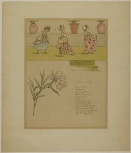 マリーゴールド ガーデンより、Tip a Toe の習作 作： Kate Greenaway