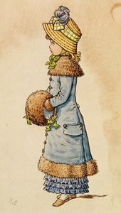Sunday Best - young girl in blue 作： Kate Greenaway