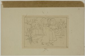 歩く2人の人物 作： Kate Greenaway