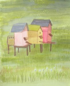 山蜂の巣（紙にトイレ） 作： Kate Yates