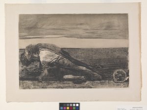 Die Pflüger (The Plowmen) (シン・コレのエッチングとアクアティント) 作： Käthe Kollwitz