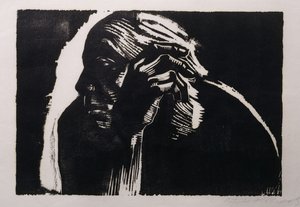 自画像;自画像、1924 作： Käthe Kollwitz