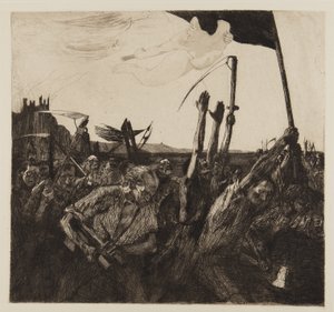 蜂起、1899年 作： Käthe Kollwitz