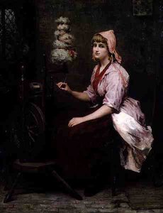 糸車の少女 作： Katherine D. M. Bywater