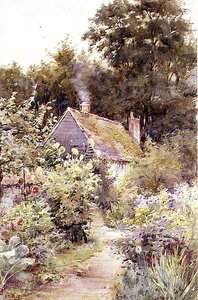 The Garden Path」（水彩・紙） 作： Katherine Montagu Wyatt