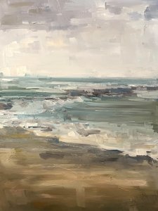 溝平野、2018年（キャンバスに油彩） 作： Katie Ré Scheidt