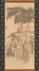 白衣観音図を吟味する十羅漢 寛政4年（1792）。