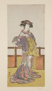 俳優・瀬川菊之丞（カラー木版画 作： Katsukawa Shuncho