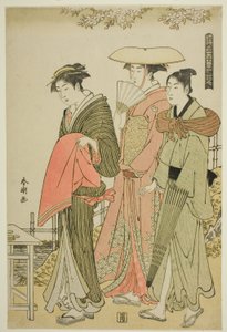 「浮世の雪月花」より 花 作： Katsukawa Shuncho