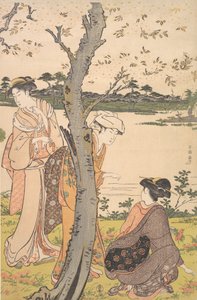 若い花を集めて」 18世紀後半 作： Katsukawa Shuncho