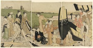 船着き場の遊覧船