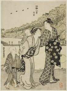 「江戸八景」より 不忍池 作： Katsukawa Shuncho