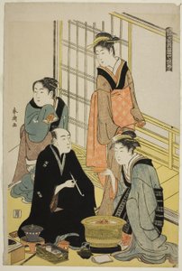 「浮世の雪月花」より 雪 作： Katsukawa Shuncho