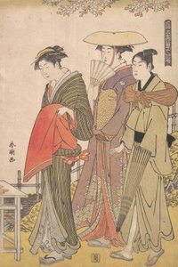浮遊する世界の美しさ、1780年から1795年。 作： Katsukawa Shuncho