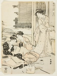 連載「十二月の風俗」より六月（ろくがつ） 作： Katsukawa Shuncho