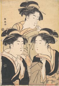 三人の美女」 18世紀後半 作： Katsukawa Shuncho