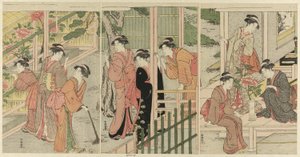 牡丹に憧れる女性 作： Katsukawa Shuncho