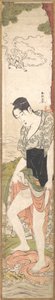 川で洗濯をする若い女性 18世紀末～19世紀初頭