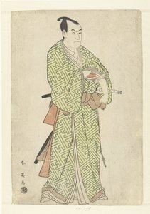 加古川本蔵役三代目沢村宗十郎の俳優似顔絵 作： Katsukawa Shunei