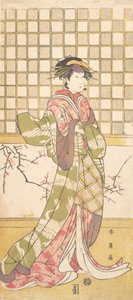 女役の岩井家役者。 1795年。 作： Katsukawa Shun