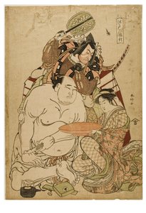 江戸三連祭壇画、1743～1812年頃（紙に木版画） 作： Katsukawa Shunei