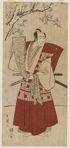 市川門之介II旗を握った主、1791年。 作： Katsukawa Shunei