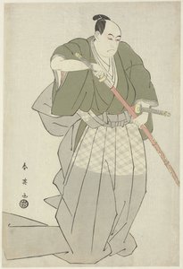 桃井若狭之助 抜刀 桃井若狭之助が二刀流の一本を抜く 作： Katsukawa Shunei