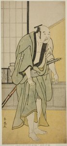 寛政二年（1790）九月、市村座で上演された『義経腰越城』の酔五兵衛役、初代浅尾為十郎