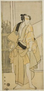 1792年（寛政4年）第3月、市村座で上演された『和歌紫江戸っ子曾我』の平野屋徳兵衛役（？ 作： Katsukawa Shun