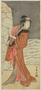 1792年（寛政4年）3月、河原崎座で上演された『京成黄金博』（？ 作： Katsukawa Shun