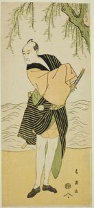 三代目澤村宗十郎『須田の春芸者かたぎ』梅の吉平役 寛政8年（1796）正月桐芝居小屋公演 作： Katsukawa Shun
