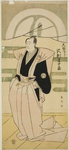 寛政5年（1793）正月、大坂から中村座に帰陣した際の礼装姿の三代目澤村宗十郎 作： Katsukawa Shun