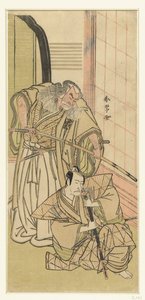 Actors Nakamura Nakazo I en Ichikawa Danjuro V als edellieden 作： Katsukawa Shunjo