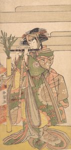 三代目瀬川菊之丞の女 1780年。 作： Katsukawa Shunjo