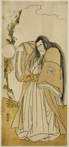 1780年（安永9年）11月、森田座で上演された『ときめくや大江戸の初雪』の修徳院役、四代目市川団蔵 作： 勝川春香®