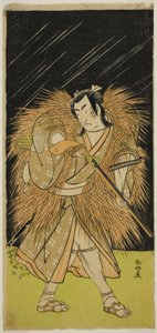 二代目市川門之助が早野勘平を演じる『仮名手本忠臣名取の蔵』（1780年9月中村座にて上演 作： 勝川春香®