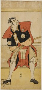 三代目坂田半五郎『春の錦 伊達染曽我』近江の琴田役 寛政二年（1790）二月中村座上演 作： 勝川春香®