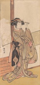 4代目岩井半四郎、1775年頃。 作： Katsukawa Shunko