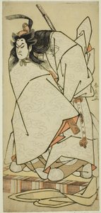 俳優・尾上松介初代・足利尊氏『雲居の花吉野若武者』十一月中村座、天明二年（1786） 作： Katsukawa Shunsen