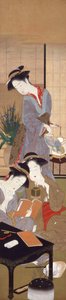 12カ月の女性と出来事 作： Katsukawa Shunsho