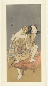 三代目沢村宗十郎 喧嘩の準備中 作： Katsukawa Shunsho