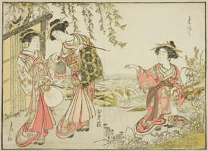 角蔦屋の娼婦 単行本『清露美人合わせ姿鏡』より 1 作： Katsukawa Shunsho