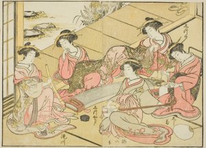 玉屋の娼婦 著書『清露美人合わせ姿鏡』より 1 作： Katsukawa Shunsho