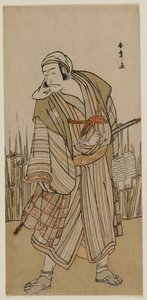 五代目市川團十郎 菖蒲のそばの旅人 作： Katsukawa Shunsho