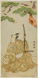 俳優二代目嵐三五郎 菅原伝授手習鏡 桜丸 正月 市村座 1772年 作： Katsukawa Shunsho